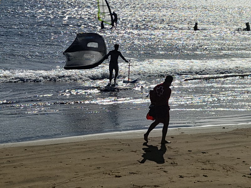 Livredder på El Médano strand